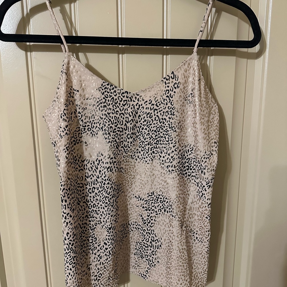 Current Air Cream and Black Leopard Patterned Camisole size XS